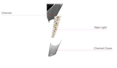 LED Tape with Round Corner Mount Aluminum Channel