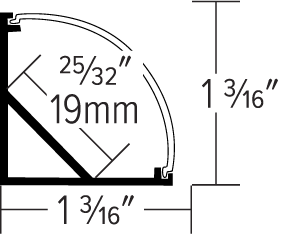 LED Tape with Round Corner Mount Aluminum Channel