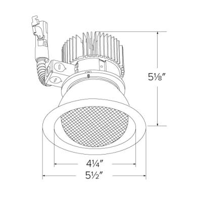 4" LED Light Engine with Wall Wash Trim