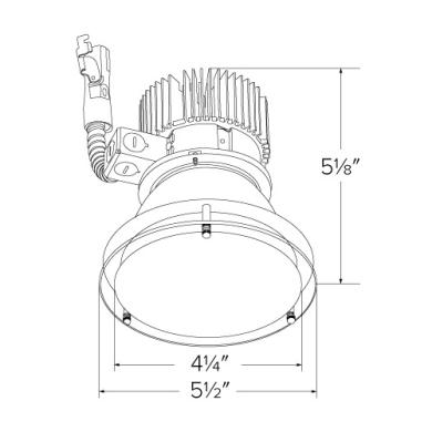 4" LED Light Engine with Drop Glass Trim