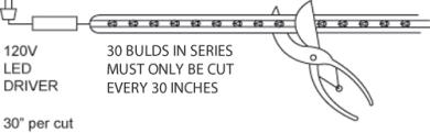 150' Reel OUTDOOR 120V LED Rope Light 
