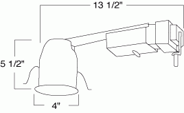 3" Low Voltage Airtight Remodel Housing