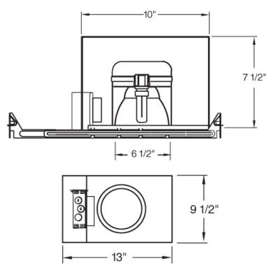 6" Compact Fluorescent Vertical IC Downlight