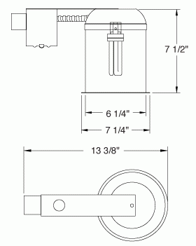 6" Compact Fluorescent Vertical Remodel Downlight