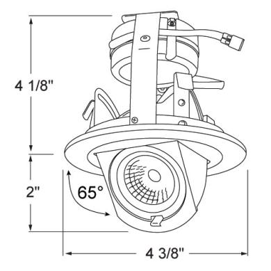 3" Round Integrated LED Adjustable Pull Down Insert