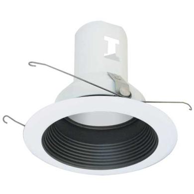 5" Metal Splay Baffle with White Trim Ring