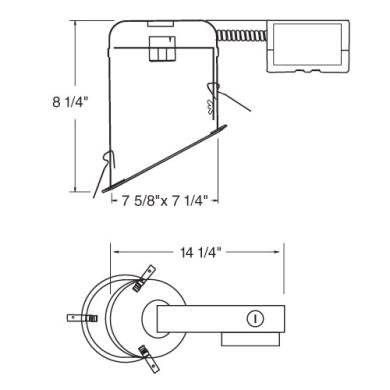 6" Remodel Sloped Compact Fluorescent Downlight