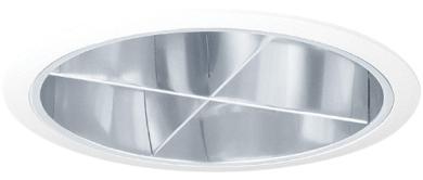 7" CFL Horizontal Chrome Reflector with Cross Blade