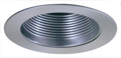 4" Metal Step Baffle Trim with Lamp Holder Bracket