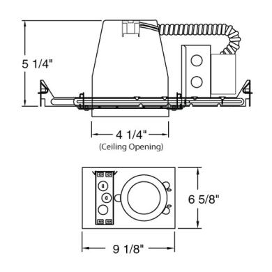 4" CFL Vertical IC Downlight Housing