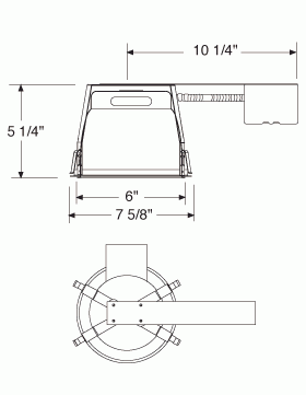 7" Horizontal Remodel CFL Downlight