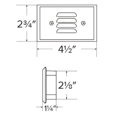 Mini LED Step Light with Angled Louver 
