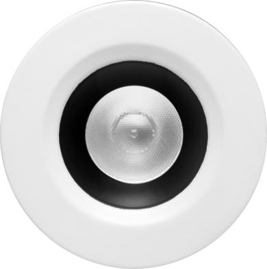 Round Black w/White